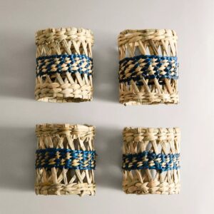 Eco-Friendly Dining Set seagrass placemat set, eco-friendly tableware, handcrafted napkin ring, seagrass napkin holder, rustic serving tray, natural table setting, seagrass home accessories, handmade dining set, B2B table decor Vietnam, sustainable tabletop products