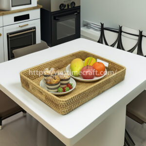 Rectangle Wicker rattan Storage Tray