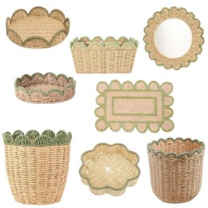 Eco-Friendly Dining Set seagrass placemat set, eco-friendly tableware, handcrafted napkin ring, seagrass napkin holder, rustic serving tray, natural table setting, seagrass home accessories, handmade dining set, B2B table decor Vietnam, sustainable tabletop products