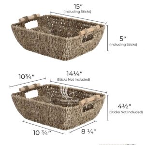 Seagrass Storage Tray, Woven By Viettimecraft