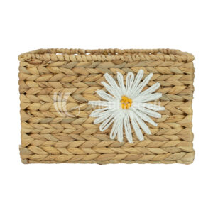 Water Hyacinth Storage Basket, Wicker Basket, Laundry Storage Basket, Daisy Style Home Decoration