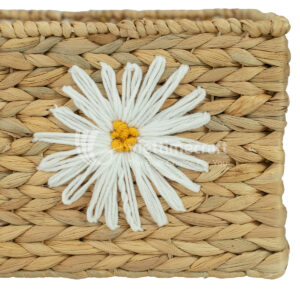 Water Hyacinth Woven Basket, Wicker Basket, Laundry Storage Basket, Daisy Style Home Decoration