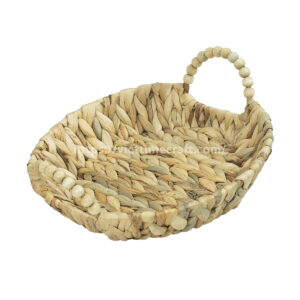 Best Selling Water Hyacinth Serving Tray With Handle Bead Wholesale From Vietnam