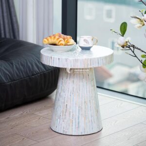 Mother of Pearl Pedestal Side Table Wholesale From Vietnam