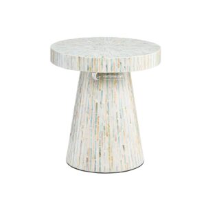 Mother of Pearl Pedestal Side Table Wholesale From Vietnam