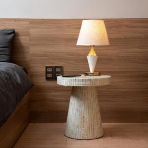 Mother of Pearl Pedestal Side Table Wholesale From Vietnam