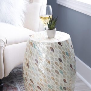 Mother of Pearl Pedestal Side Table Wholesale From Vietnam