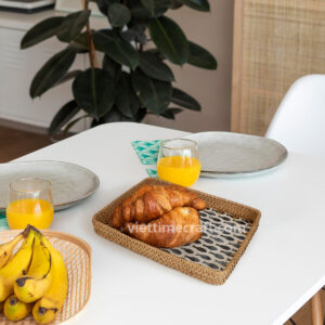 Mother Of Pearl Rattan Storage Tray Viettimecraft Manufacturer