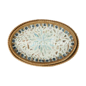 Mother Of Pearl Rattan Storage Tray Viettimecraft Manufacturer