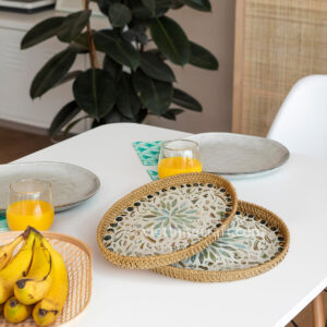 Mother Of Pearl Rattan Storage Tray Viettimecraft Manufacturer