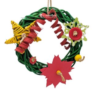 Rattan Christmas Wreath, Handmade Holiday Door and Home Decoration Wholesale from Vietnam