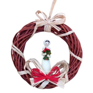 Rattan Christmas Wreath, Handmade Holiday Door and Home Decoration Wholesale from Vietnam