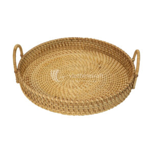 Wicker Rattan Serving Tray, Storage Tray Kitchenware