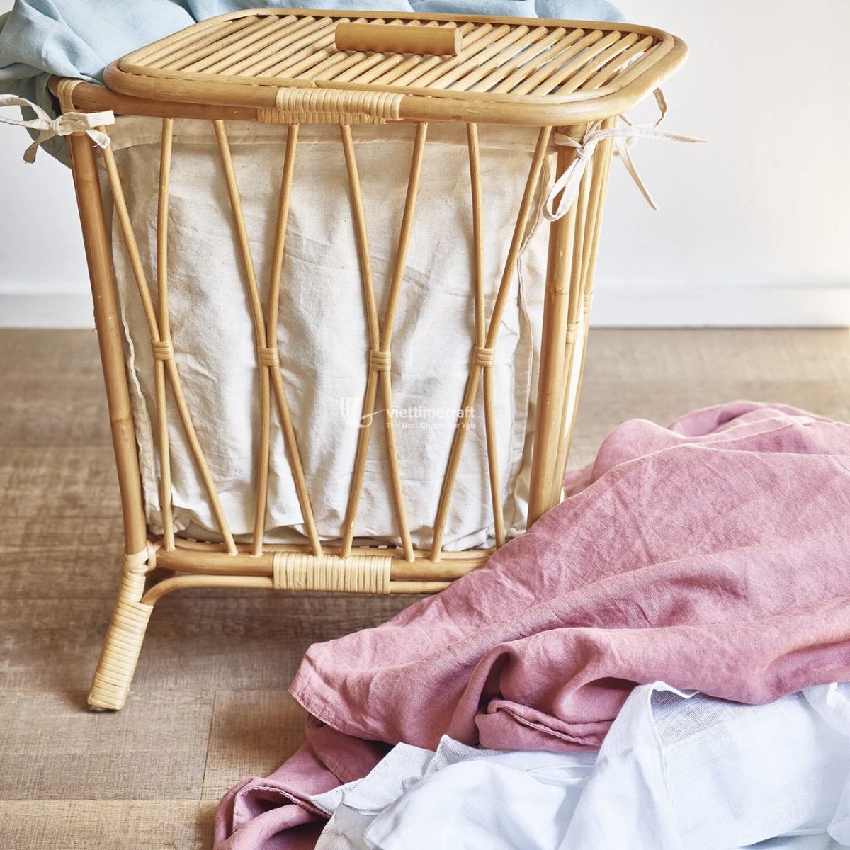 Rattan Laundry Basket I Viettimecraft