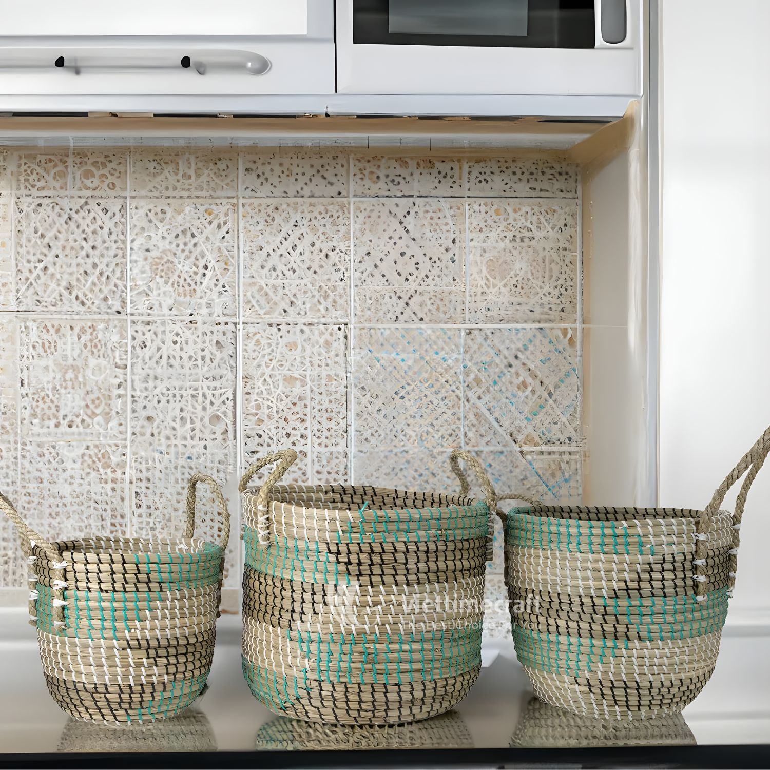 Seagrass Basket Set with Plastic Strings from Viettimecraft