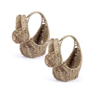 Bunny Seagrass Basket I Viettimecraft