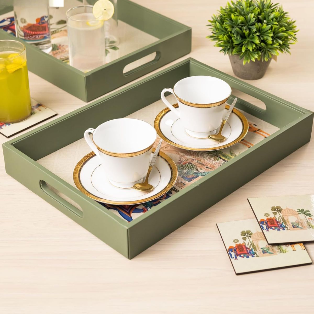 Rectangle Lacquer Serving Tray Table Decoration Wholesale