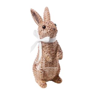 Easter Bunny Rattan Decor Figure l Viettimecraft - M0801