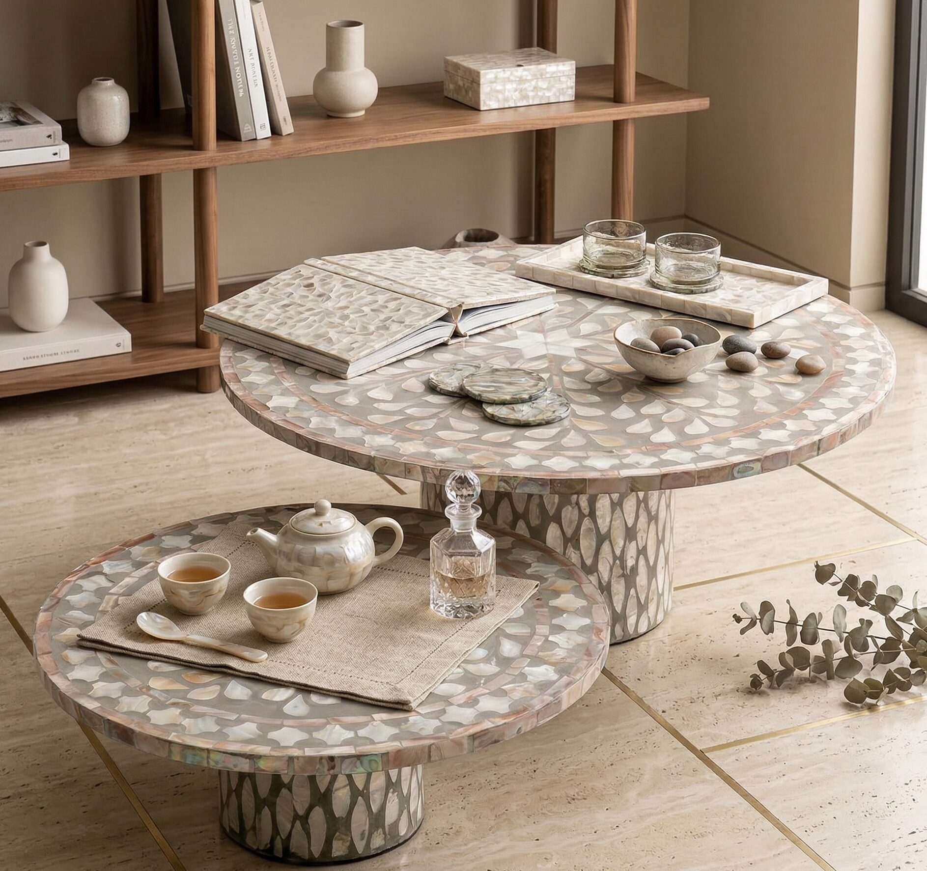 Mother of Pearl Coffee Table I Viettimecraft - KT0068