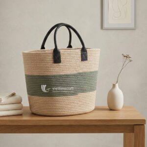 Faux Wicker Handbag from Viettimecraft - M0791