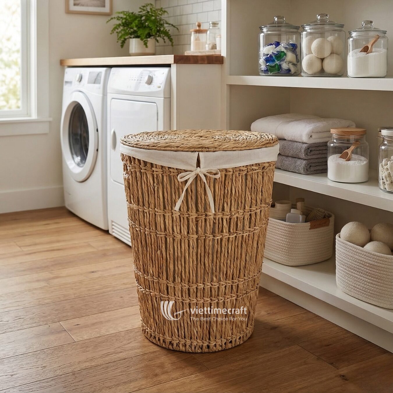 Woven Baskets from Water Hyacinth I Viettimecraft - B00536