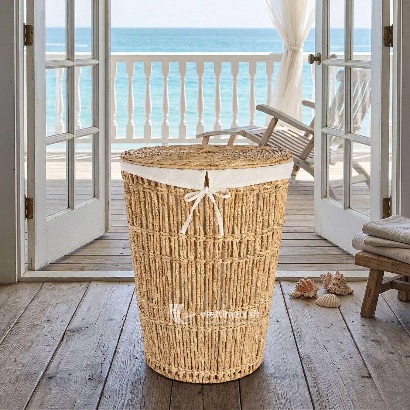 Woven Baskets from Water Hyacinth I Viettimecraft - B00536