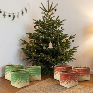 Bamboo Basket Set For Christmas Decor Viettimecraft Wholesale
