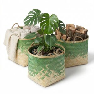 Set Bamboo Basket Viettimecraft Wholesale
