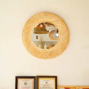 Woven Bamboo Mirror Viettimecraft Wholesale