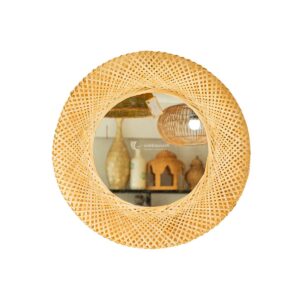 Woven Bamboo Mirror Viettimecraft Wholesale