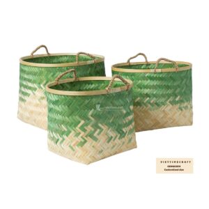 Bamboo Basket Set For Christmas Decor Viettimecraft Wholesale