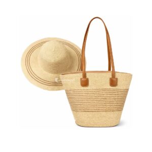 SET woven straw hat and bag Viettimecraft Wholesale