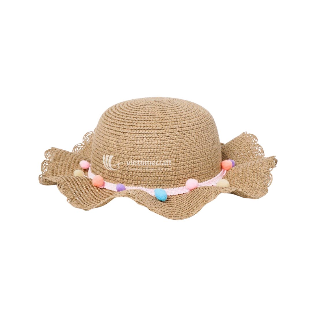 Kids Handwoven Straw Sun Hat I Viettimecraft - C00795