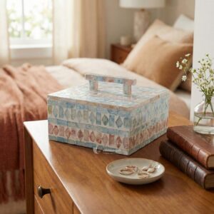 Pastel Color MOP Inlaid Jewelry Box - KT0074 I Viettimecraft