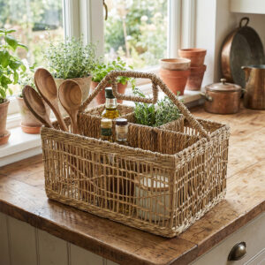 Woven Seagrass Utensil Holder Wholesale Vietnam Manufacture