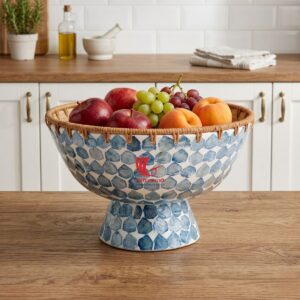 Mother Of pearl Bowl Basket From Vietnam Manufacturer
