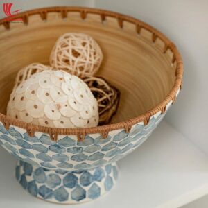 Mother Of pearl Bowl Basket From Vietnam Manufacturer