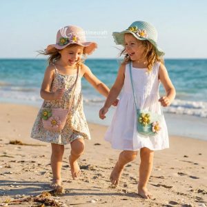 Paper Rope Straw Hat for Kids - GI00065 I Viettimecraft