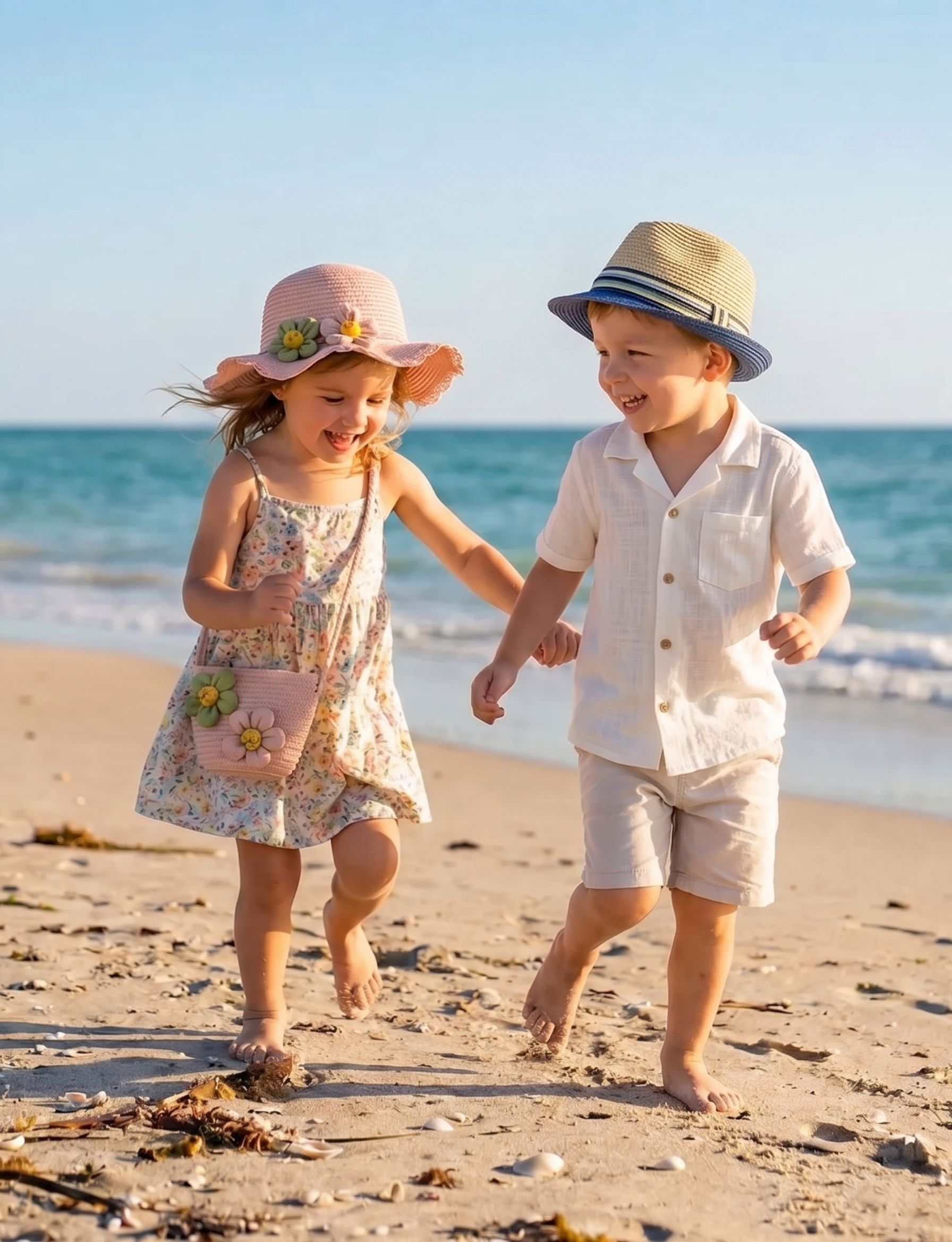 Paper Rope Straw Hat for Kids - GI00065 I Viettimecraft