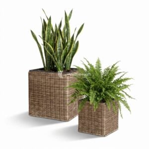 faux Rattan Planter Wholesale Viettimecraft Manufacturer