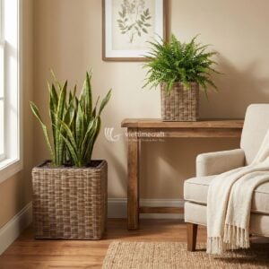 faux Rattan Planter Wholesale Viettimecraft Manufacturer