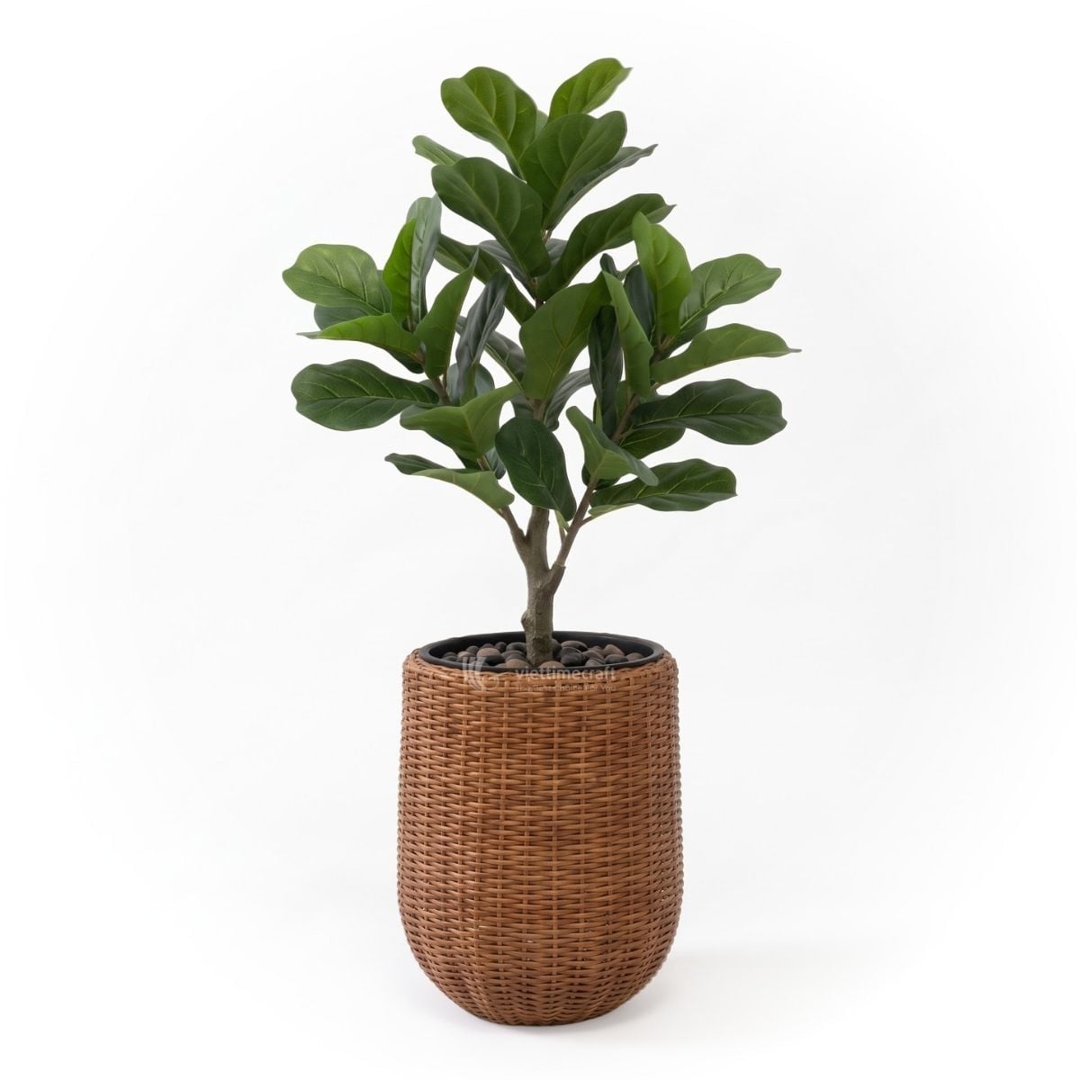 Premium PE rattan planter with woven finish and durable steel frame