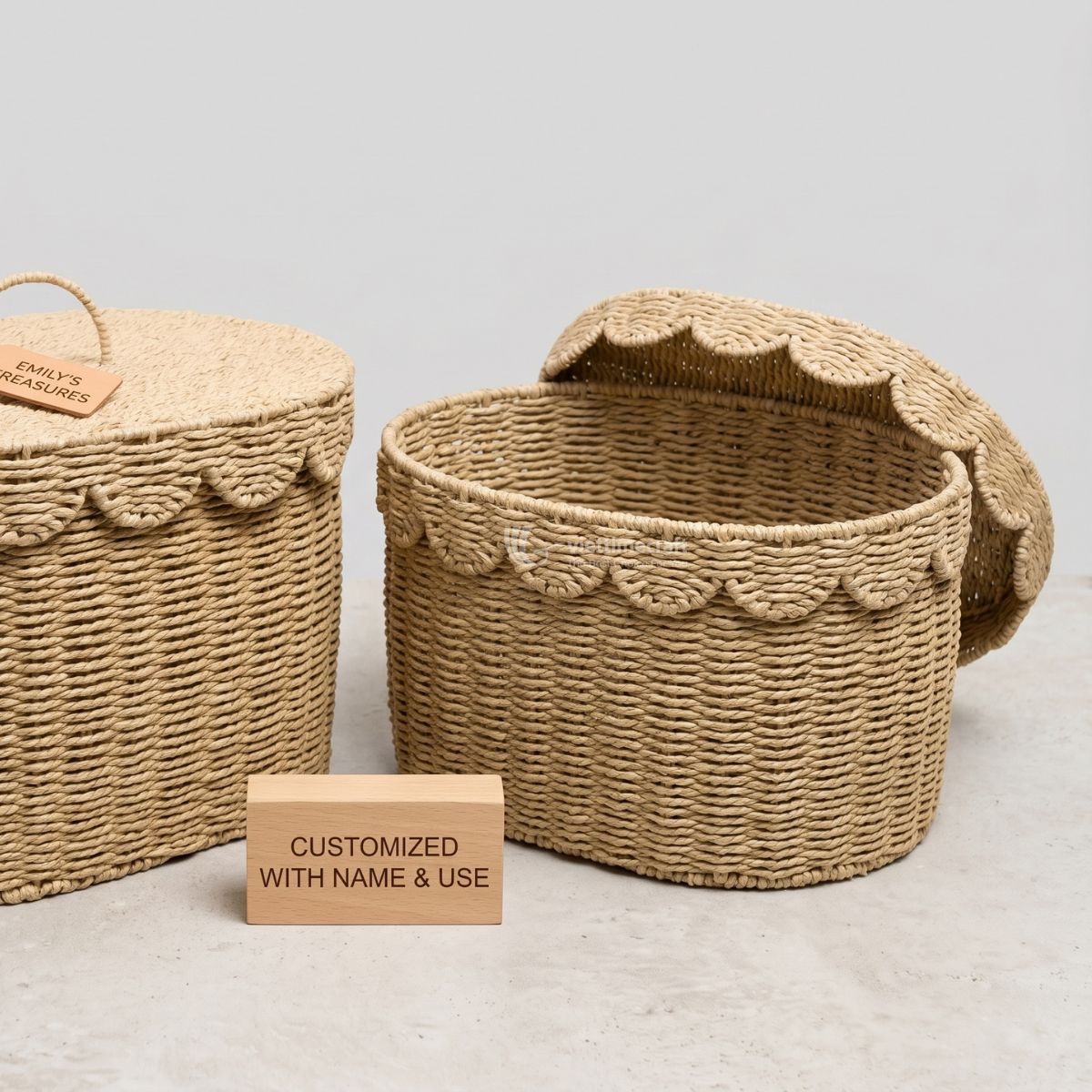 Straw Laundry Basket With Lid, Sea Vibe Wholesale From Vietnam
