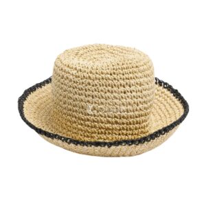 Wholesale Straw Bucket Hat, Hand-Crocheted and Packable Beachwear Vietnam handicraft