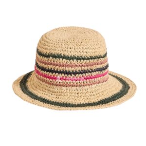 Wholesale Straw Bucket Hat, Hand-Crocheted and Packable Beachwear Vietnam handicraft