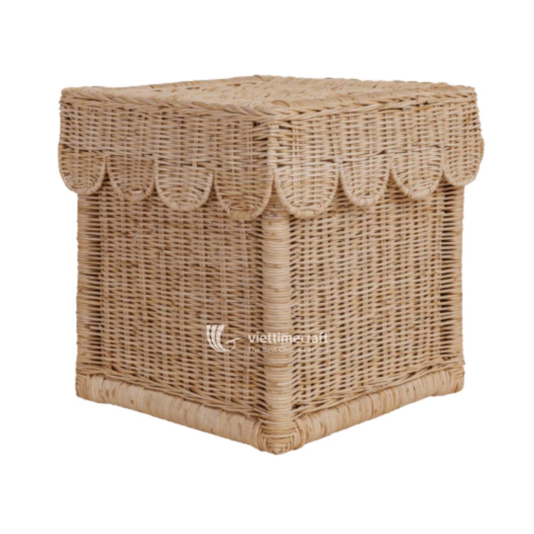 Scalloped Rattan Basket, Sophisticated Design from Leading Vietnam Manufacturer