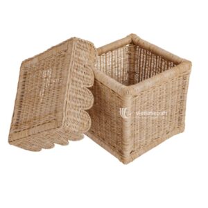 Scalloped Rattan Basket, Sophisticated Design from Leading Vietnam Manufacturer