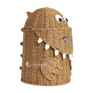 Viettimecraft Dinosaur Wicker Basket For Nursery