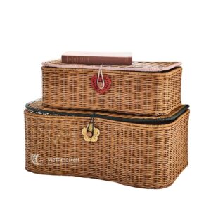Scalloped Rattan Basket, Sophisticated Design from Leading Vietnam Manufacturer