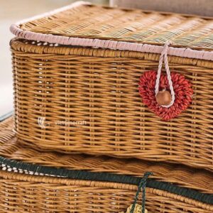 Scalloped Rattan Basket, Sophisticated Design from Leading Vietnam Manufacturer